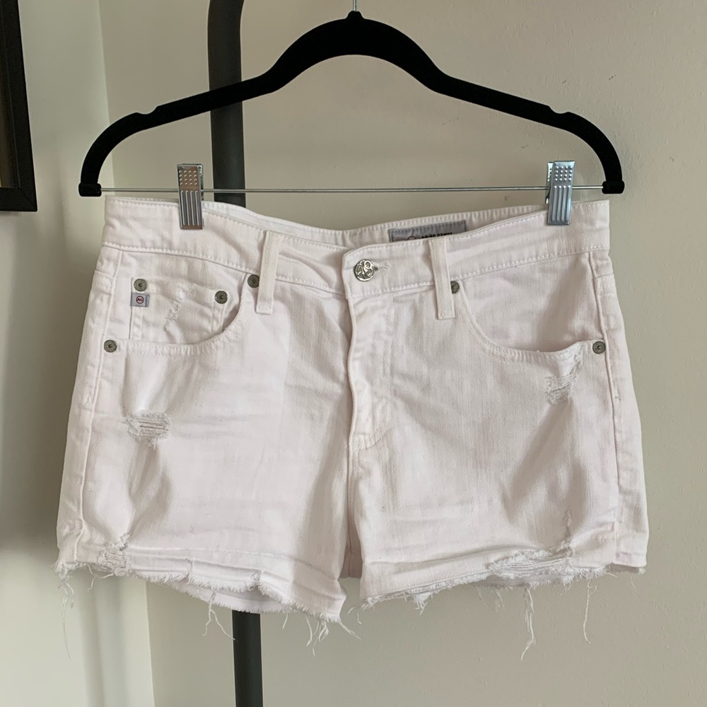 AG white denim shorts. Size 28.